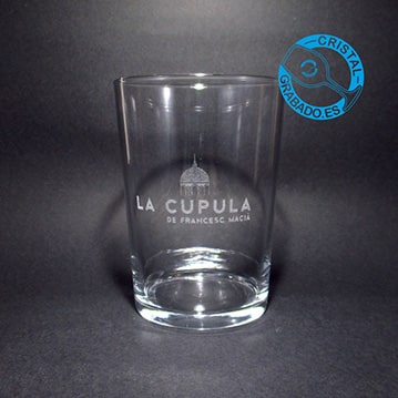 Vaso de sidra personalizado con logotipo "La Cúpula de Francesc Macià"